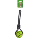 Honden speelgoed Boon hond speelgoed basketbal TPR groen 8cm met touwlus