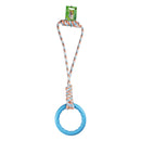 Water speelgoed apporteerring + lus EVA drijvend blauw Touw 55 Ring 17 cm   of 55/27 cm