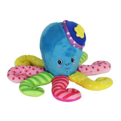 Hond speelgoed Boon hond octopus pluche multicolor+piep 22/37 cm