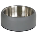 Honden voederbakken water bakken Boon rvs dubbelwandig mat grijs