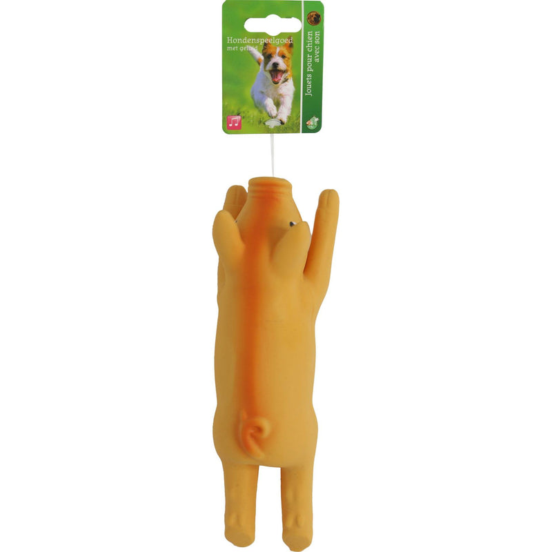 Honden speelgoed Latex Boon hond speelgoed varken latex met knor 39cm