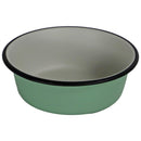 Honden/katten voeder waterbakken Boon eetbak RVS pawprint 13cm/470ml mintgreen