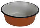 Honden/katten voeder waterbakken Boon eetbak RVS pawprint 13cm/470ml terracotta