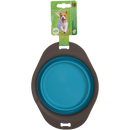 Honden/Katten voer/water bakken Boon opvouwbare voer/drinkbak voor auto en vakantie kleur  grijs/blauw 15/19/23 cm