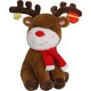 Honden Speelgoed speeltjes kerst Boon hond kerstspeelgoed rendier+bel+piep bruin 25cm