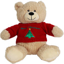 Hondenspeelgoed kerstspeelgoed beer+kersttrui+piep beige 25cm