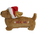 Honden Speelgoed speeltjes kerst Boon hond kerstspeelgoed hond+hohoho+piep bruin 33cm