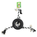Honden speelgoed Floss Toy,s Boon hond speelgoed band rubber + 3 knoop slierten 33cm