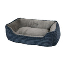 Honden/katten manden Boon Divan Corduroy 50x40 cm Blauw/Grijs