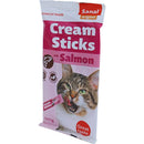 Katten snoepjes Sanal kat Cream Sticks zalm, 5×15 gram.