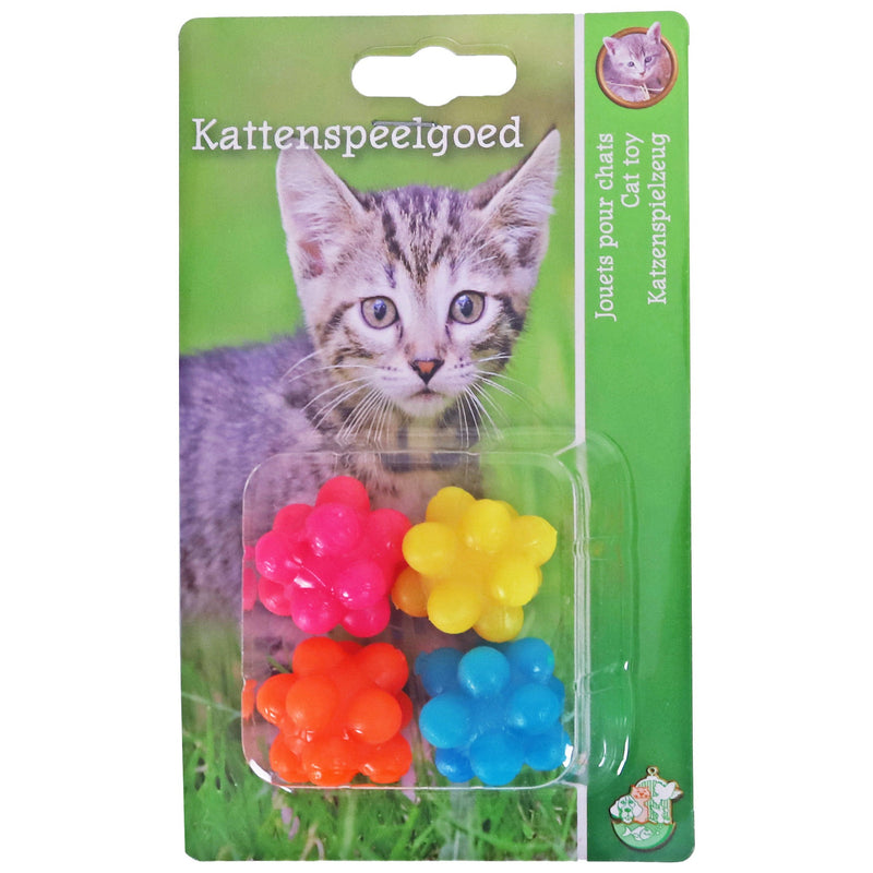 Katten speelgoed Boon bubbel bounce bal assortie pak a 4 stuks