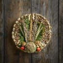 Vogelvoeders Buitenvogels Voederkrans met pindanet en decoratie