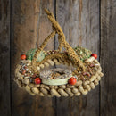 Vogelvoeders Buitenvogels Voederplatform met pindanet, mezenbol en vetring.