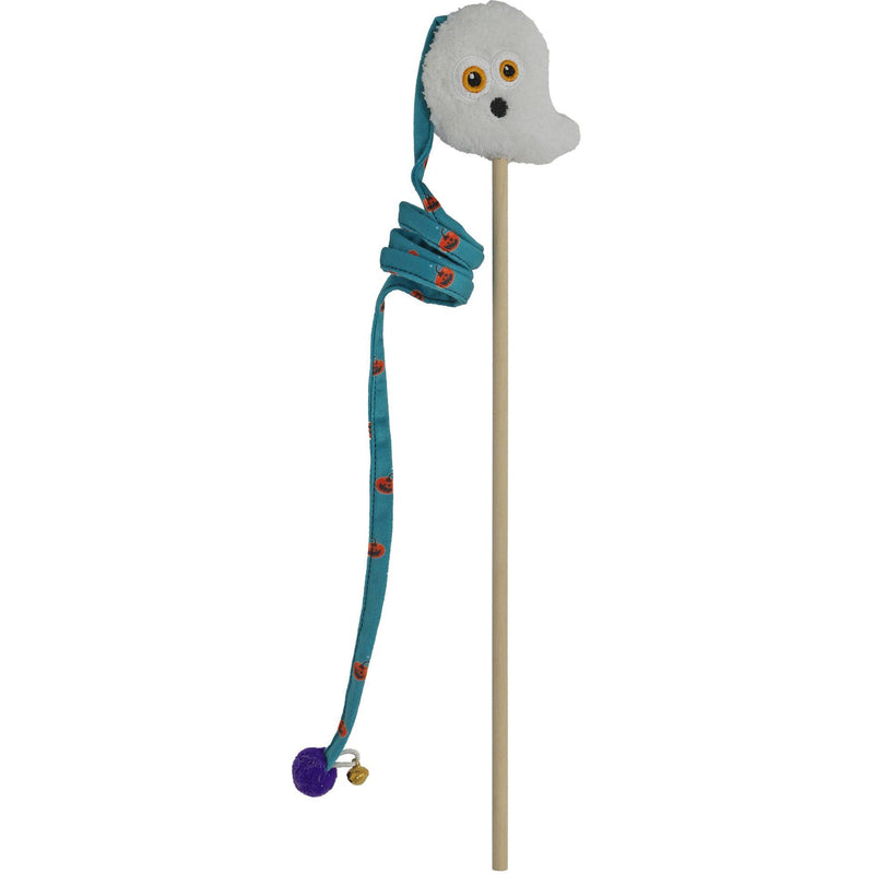 Kattenspeelgoed Boon katten speelgoed halloweenhengel spook + bel 38cm