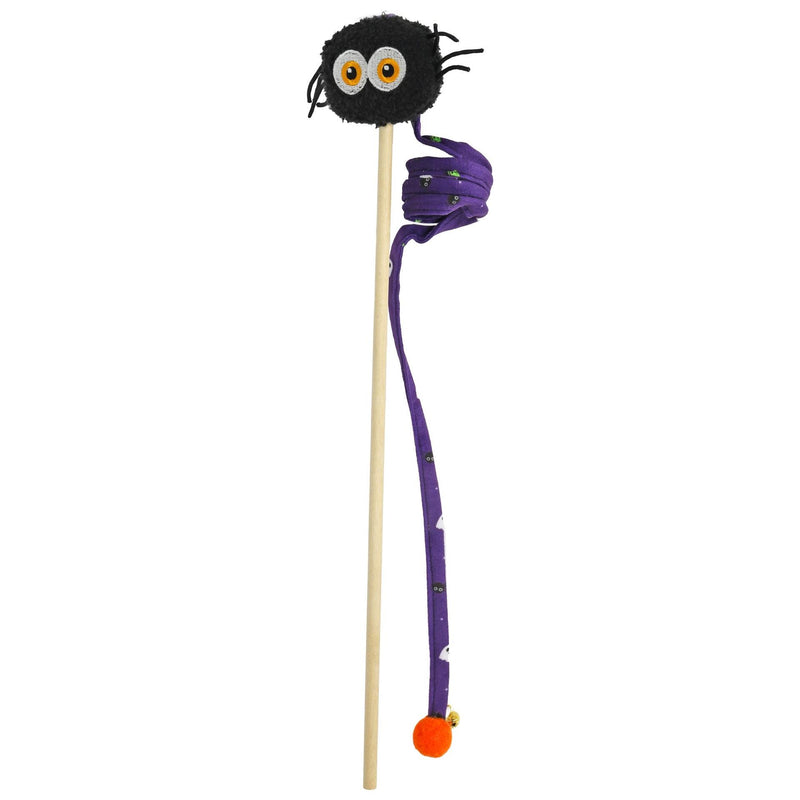 Kattenspeelgoed Boon katten speelgoed halloweenhengel spin + bel 38cm