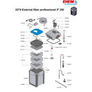 Aquarium filter Eheim buitenfilter Professional 5e Wifi, 350 inclusief filtermassa.