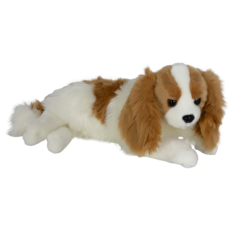 Boony natural decorations kingcharles spaniel pluche br/wit 35cm