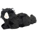 Boony 'Natural Decoration' pluche kat 30 cm, zwart liggend.