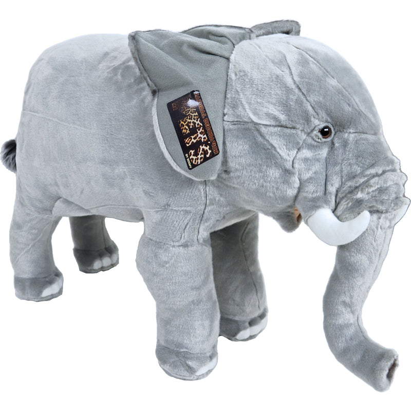 Boony Natural Decoration olifant pluche staand, 75 cm.