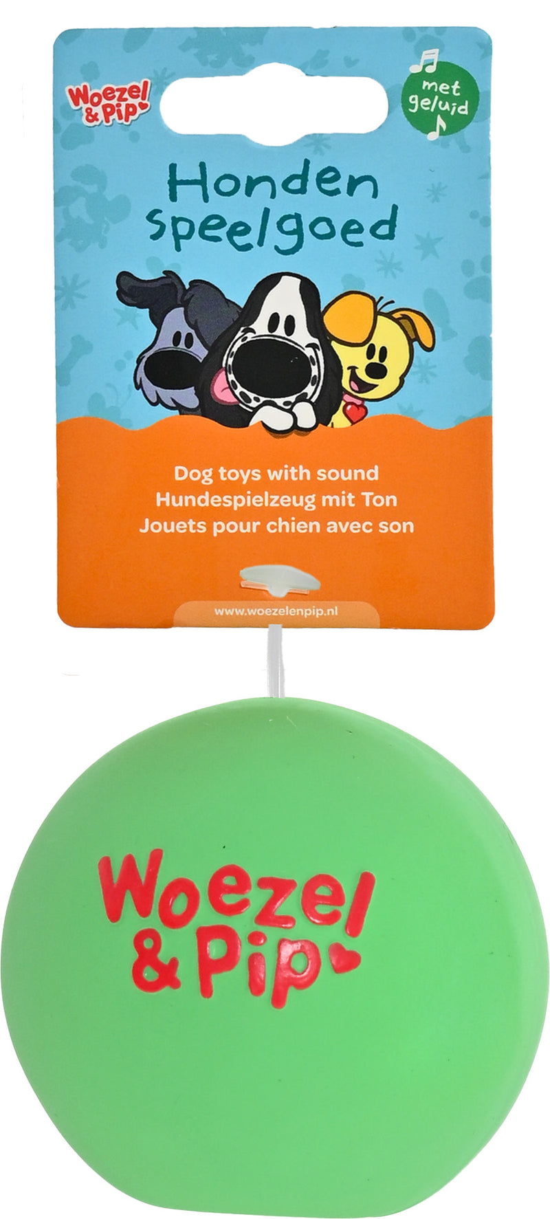 Hondenspeelgoed Speeltjes Woezel en Pip Latex woezel latex bal 7,5 cm