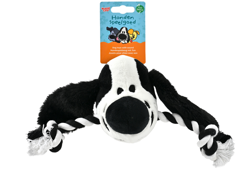Hondenspeelgoed Speeltjes Woezel en Pip  Pluche Touwskelet 23 cm