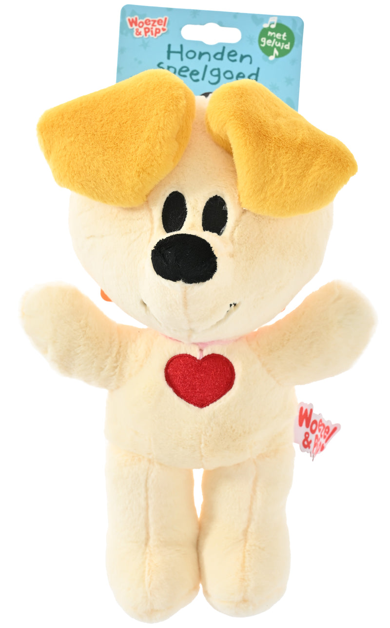 Hondenspeelgoed Speeltjes Woezel en Pip  Pluche +Touwskelet Beige 23/32 cm