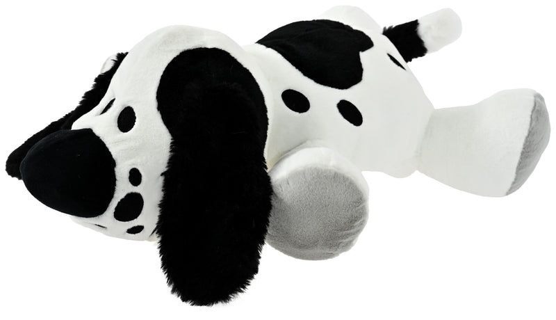 Hondenspeelgoed Speeltjes Woezel en Pip Pluche Liggend + Piep Zwart/Wit 40 cm