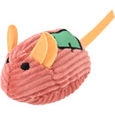 Kattenspeelgoed speeltjes Woezel en Pip Muis+Patch corduroy+catnip+bel rood 8 cm