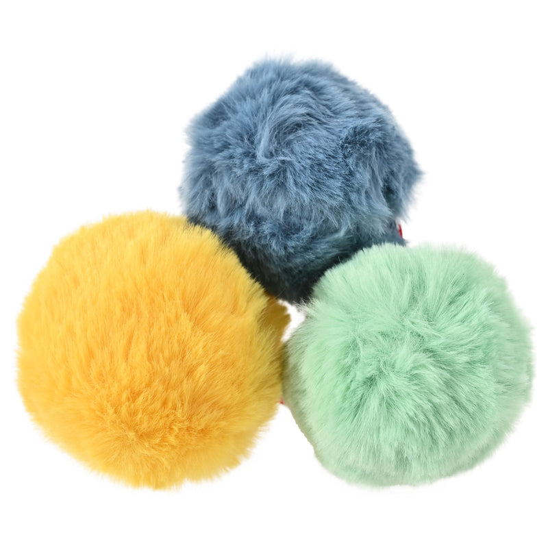 Kattenspeelgoed speeltjes Woezel en Pip speelbal pluche+catnip kaart 3 stuks 5 cm