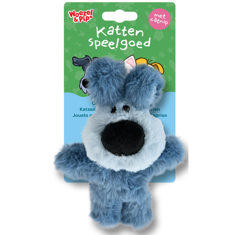 Kattenspeelgoed speeltjes Woezel en Pip pluche+catnip +ritsel 14 cm