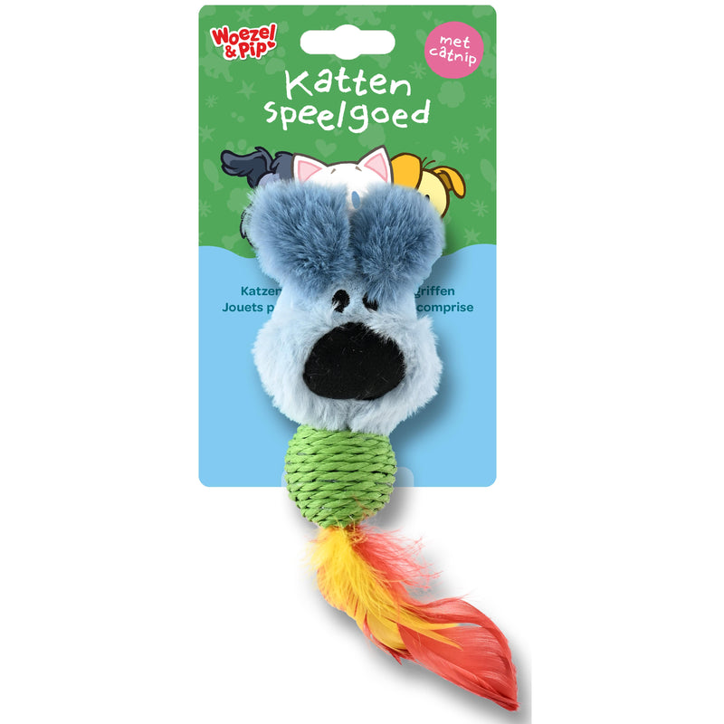 Kattenspeelgoed speeltjes Woezel en Pip Woezel +sisalbal+catnip+ritsel 23 cm