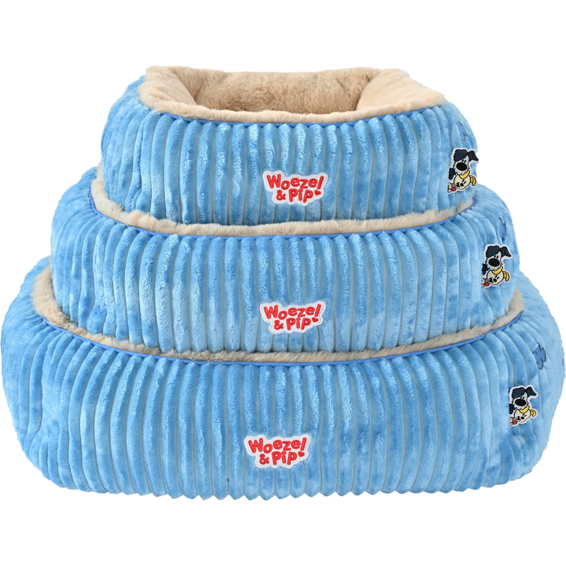 Honden/kattenmanden Woezel en Pip slaapmanden Divans Corduroy Vierkant Blauw