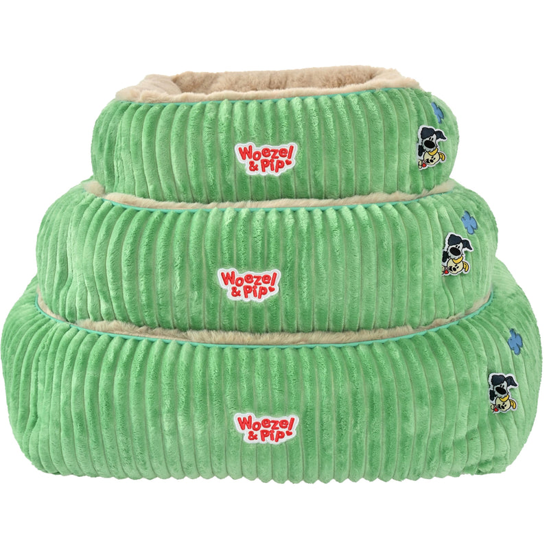 Honden/kattenmanden Woezel en Pip slaapmanden Divans Corduroy Vierkant Groen