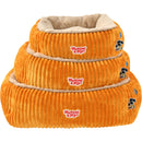 Honden/kattenmanden Woezel en Pip slaapmanden Divans Corduroy Vierkant  Geel/Orange