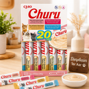 Katten snoepjes snackjes vloeibare sticks INABA Churu kat Multipack Vis en Schaaldieren - 20 stuks