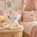 Decoratie Woezel en Pip Buurpoes Pluche Staand+Piep Zwart/Wit 30 cm