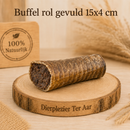 Honden snacks  Natuurlijke snack Buffelrol gevuld 15x4 cm