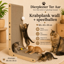 Krabpaal/klimmeubel Boon krabplank wall+speelballen 68x42x30cm
