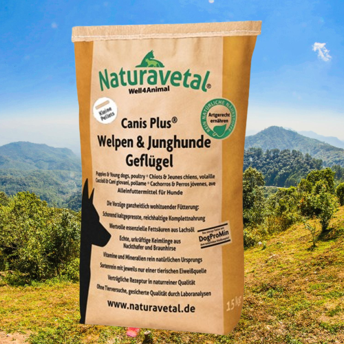 Naturavetal Canis Plus Pup & Jonge honden gevogelte (kleine brokjes)