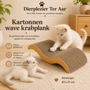 Krabpaal/klimmeubel Boon krabplank karton wave 43x21cm
