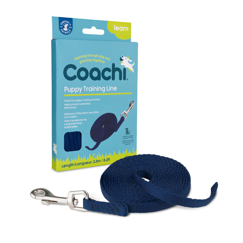 Honden Lange Lijn Coachi training line puppy 2,5mtr. Navy