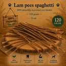 Hondensnacks 100% natuurlijke  Lam pees spaghetti 35 cm 120 Gram