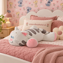 Decoratie Woezel en Pip Buurpoes Pluche Liggend + Piep  40 cm