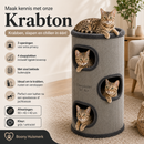 Krabpalen/Klimmeubels Klimtonnen Boon klimton sisal 3 gaats grijs/grijs 90x42cm