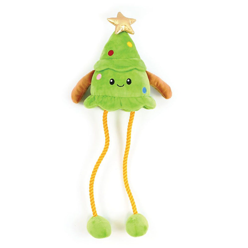 Hondenspeelgoed Pluche kerstboom langpoot   met piep super soft  70 cm lang