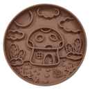 Voederbakken/Waterbakken JV House of Colors BONAPP(5th) Voerbak Paddenstoel huis antislip Siliconen Slow Feeder Hondenkom met Zuignap Bruin Ø20×4 cm