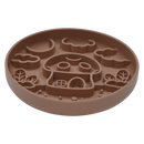 Voederbakken/Waterbakken JV House of Colors BONAPP(5th) Voerbak Paddenstoel huis antislip Siliconen Slow Feeder Hondenkom met Zuignap Bruin Ø20×4 cm