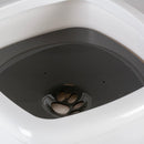 Honden/Katten voer drink bakken Anti-mors Boon  1000 ml  wit/grijs