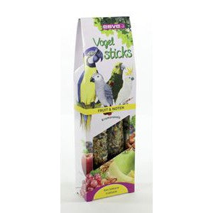 Vogel voeders Snacks Vogelsticks ESVE Papegaai. Fruit en Noten