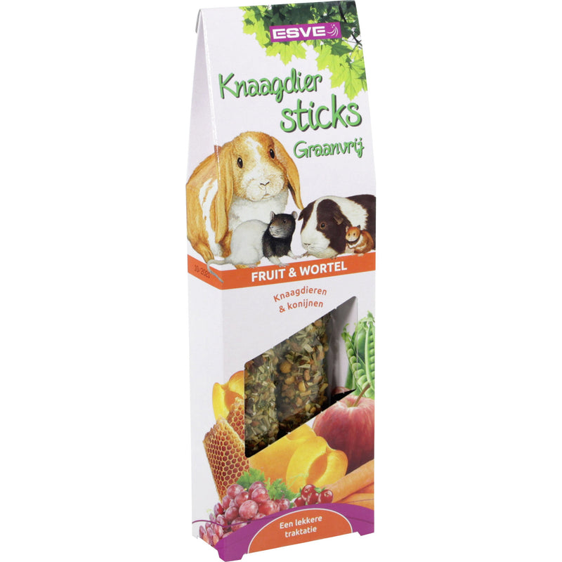 Knaagdiersticks Fruit en Wortel Graanvrij